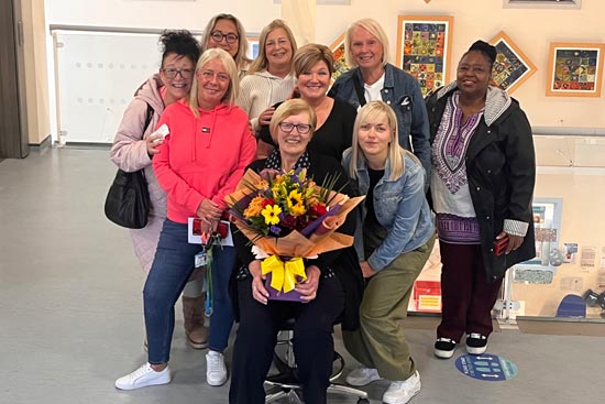 Latest News: Ann Rogers and her friends and colleagues at her retirement celebration