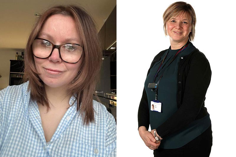 Patient Jane McIvor and Sarah Glover