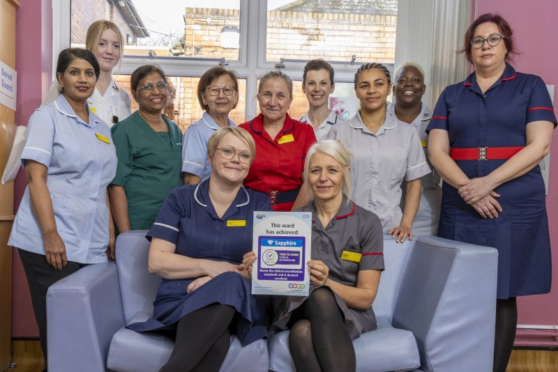 The NRU Team with Chief Nursing Officer, Debra Hickman