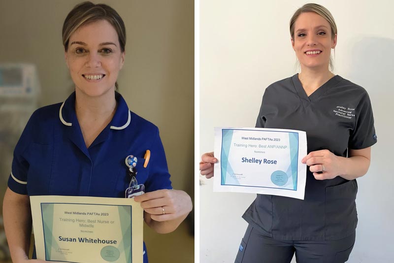 Latest News: Shelley Rose (left) and Susan Whitehouse with their certificates