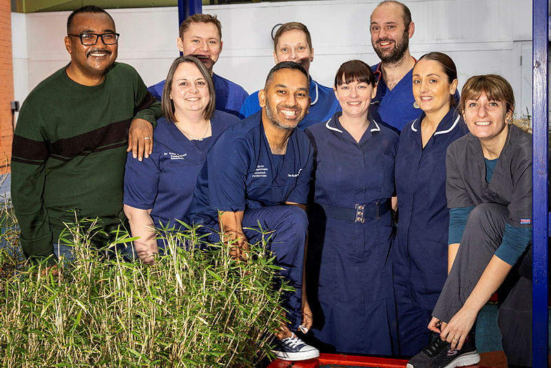 Latest News: Staff taking part, from left: Dr Ahmed Saad, Consultant Paediatrician, Dr Victoria Hoptroff, Consultant Paediatrician, Dr James Davies, Paediatric Registrar, Dr Minoth Kanagaratnam, Consultant Paediatrician, Marie-Claire Ramsbottom, Paediatric Sister, Nicola Bradshaw, A21 Senior Sister, Dr Ash Holt, Consultant Paediatrician, Antonia Hallal, A23 Senior Sister, and Ambra Righetti, Paediatric Advanced Nurse Practitioner