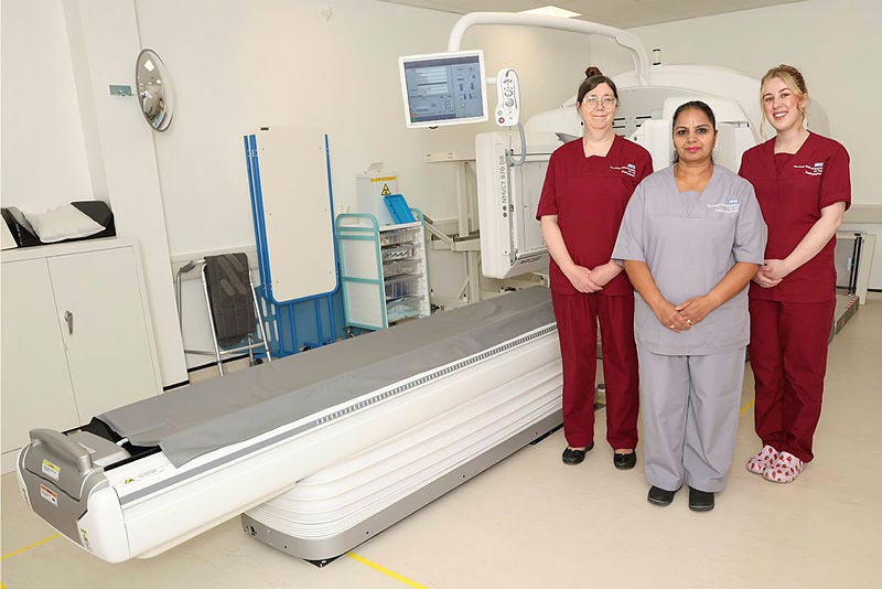 Staff with the new gamma camera