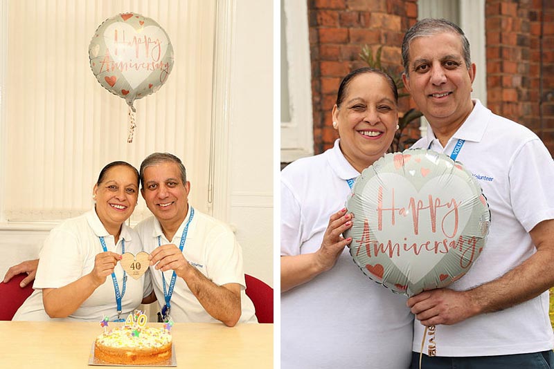 Gurpal and Kinder Matharu celebrating their 40 year anniversary