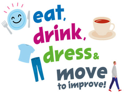 Patients and Visitors: Eat, Drink, Dress and Move to Improve